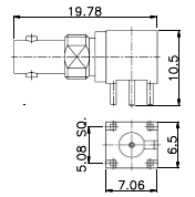 75 Ohm 12GHz BNC PCB Mount connector