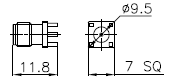 50 Ohm 18GHz SMA PCB Mount Type Connectors