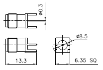 50 Ohm 18GHz SMA PCB End Lanuch Connectors