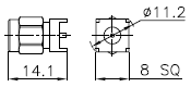 50 Ohm 18GHz SMA PCB Mount Type Connectors