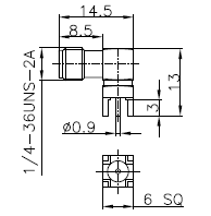 50 Ohm 6GHz SMA PCB Mount Connectors