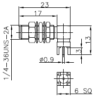 50 Ohm 6GHz SMA PCB Mount Connectors